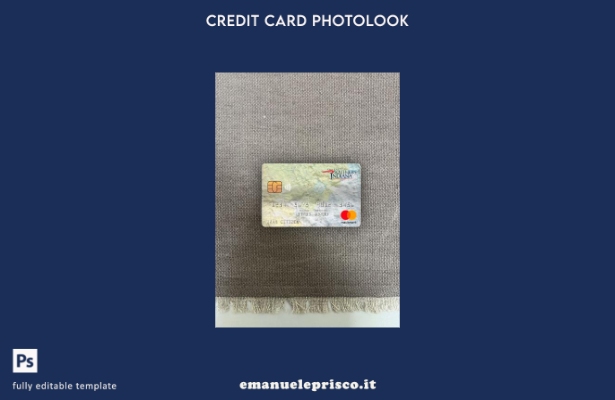modello frontale photolook mastercard della banca USA University of Southern Ind